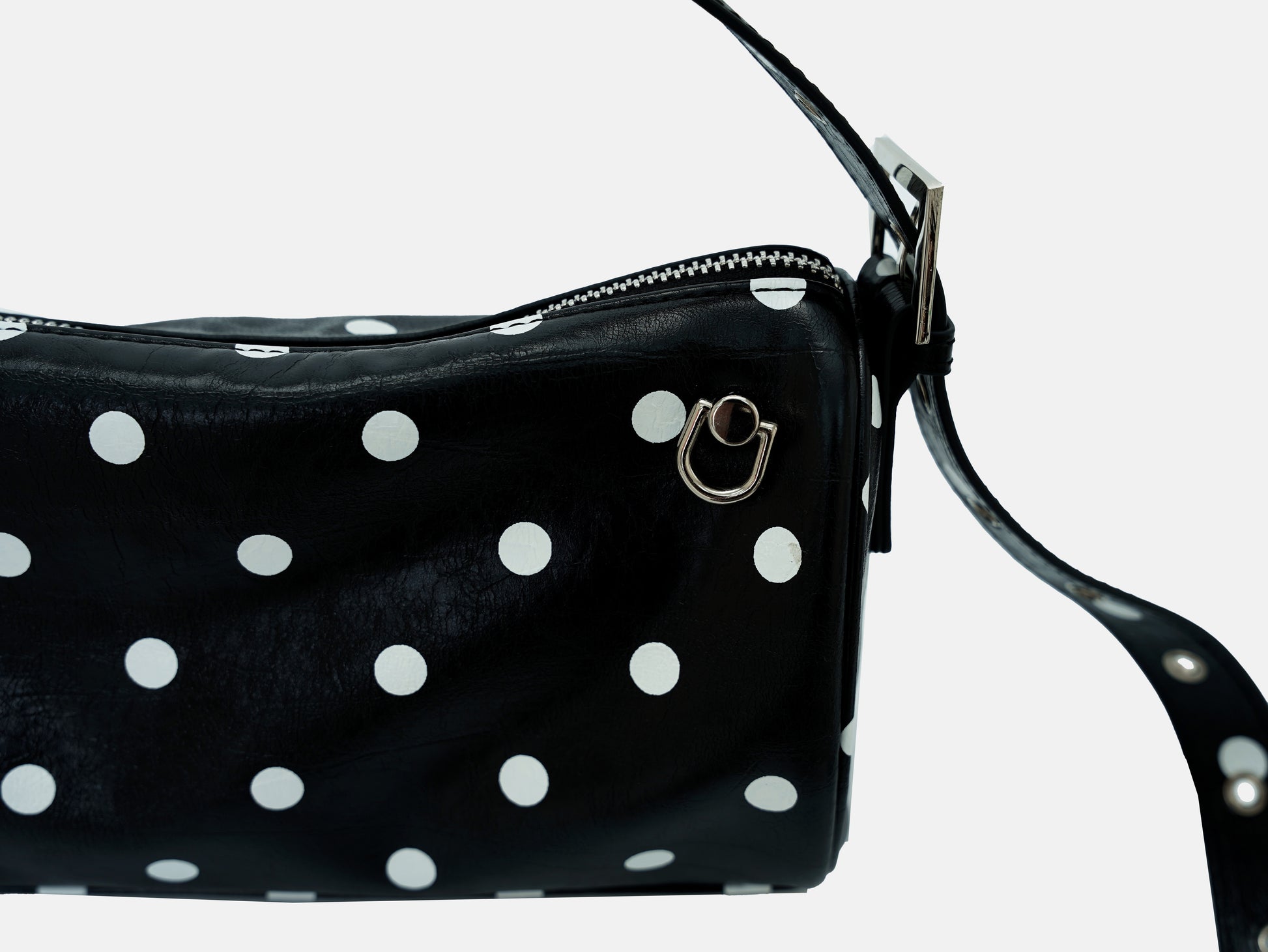 French Retro Polka Dot Soft Cylinder Shoulder Bag | Bag | Three Fleas