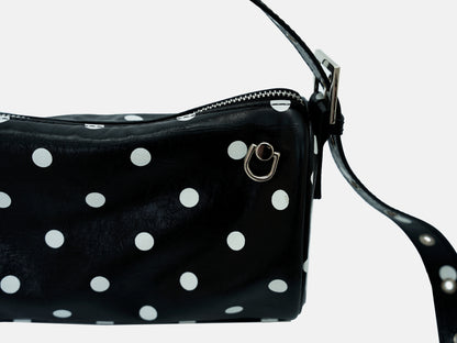 French Retro Polka Dot Soft Cylinder Shoulder Bag | Bag | Three Fleas