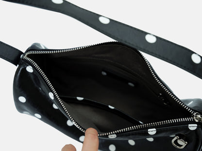 French Retro Polka Dot Soft Cylinder Shoulder Bag | Bag | Three Fleas
