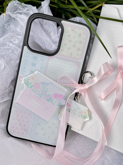 French Romantic Fragmented Flower Girl Phone Case