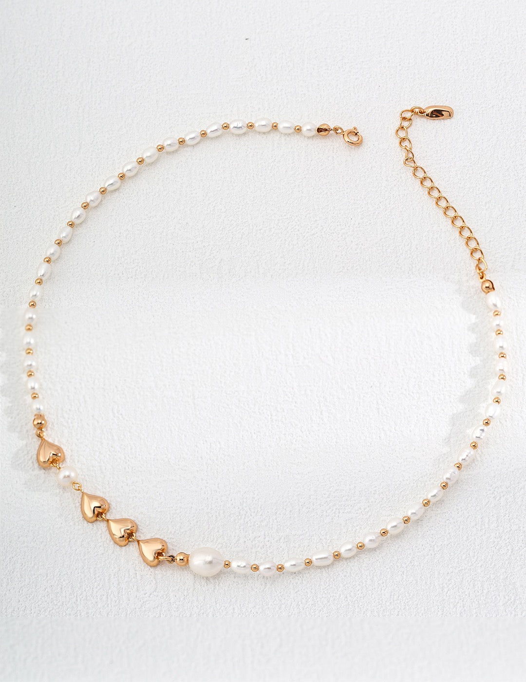 Freshwater Pearl Heart Style Beaded Necklace