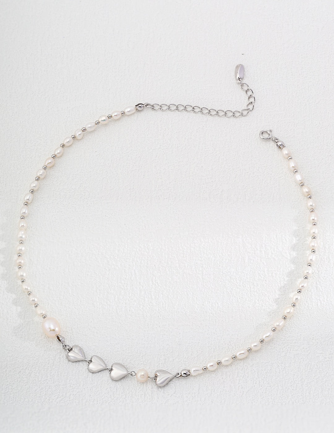 Freshwater Pearl Heart Style Beaded Necklace