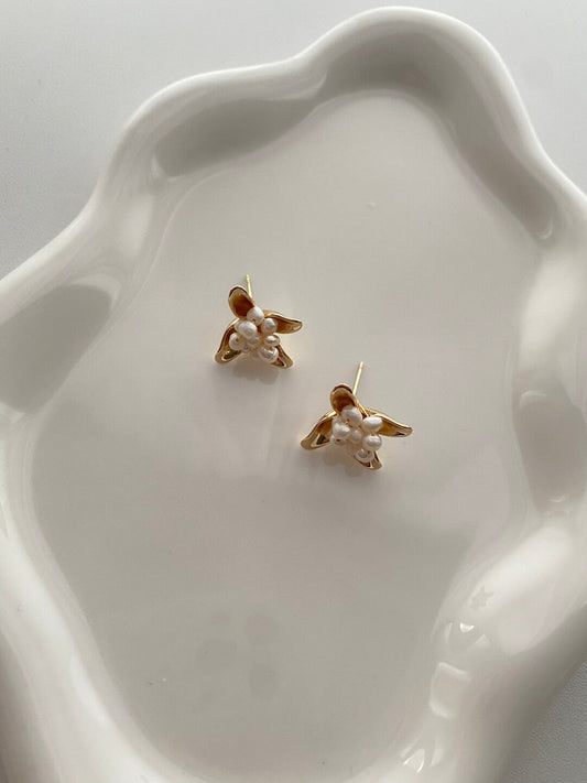 Freshwater Pearl Millet Bead Earrings