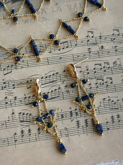 Frozen Night Sky Lapis Lazuli Necklace