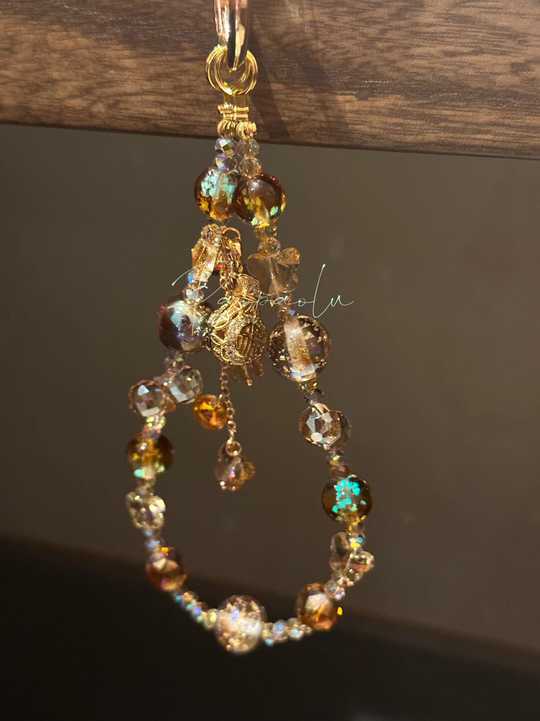 Full of Fortune Amber Beaded Phone Charm