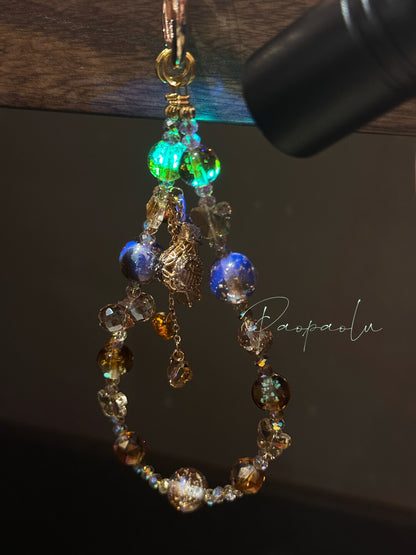 Full of Fortune Amber Beaded Phone Charm
