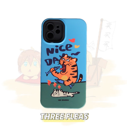 Funny Tiger and Sweet Dog Printed Phone Case