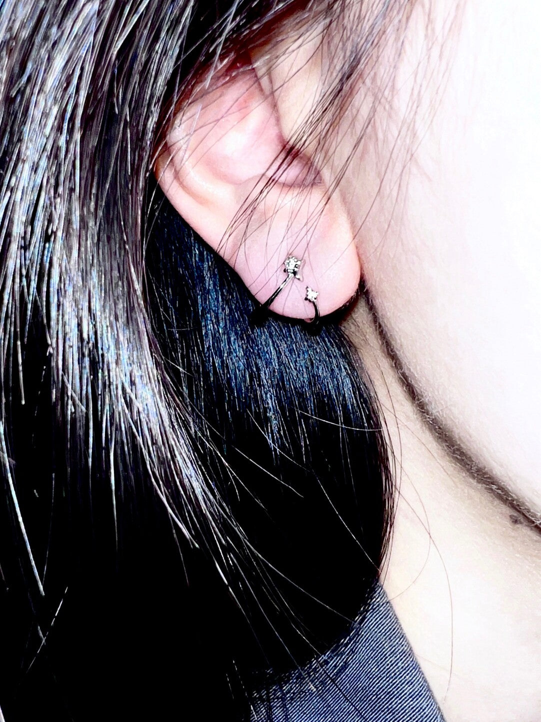 Galaxy Four Pointed Star Earrings