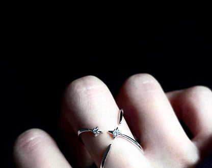 Galaxy Four Pointed Star Ring