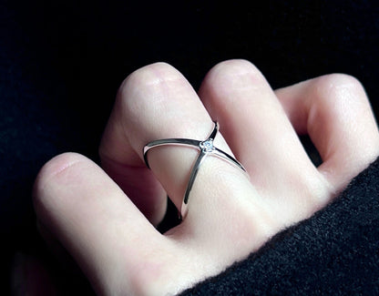 Galaxy Four Pointed Star Ring