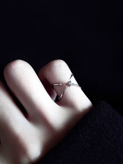 Galaxy Four Pointed Star Ring