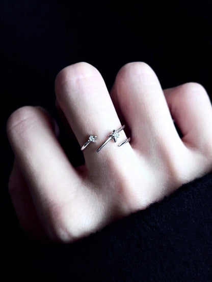 Galaxy Four Pointed Star Ring