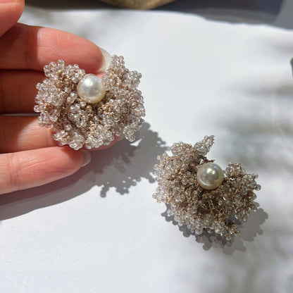 Gentle Beaded Pearl Earrings