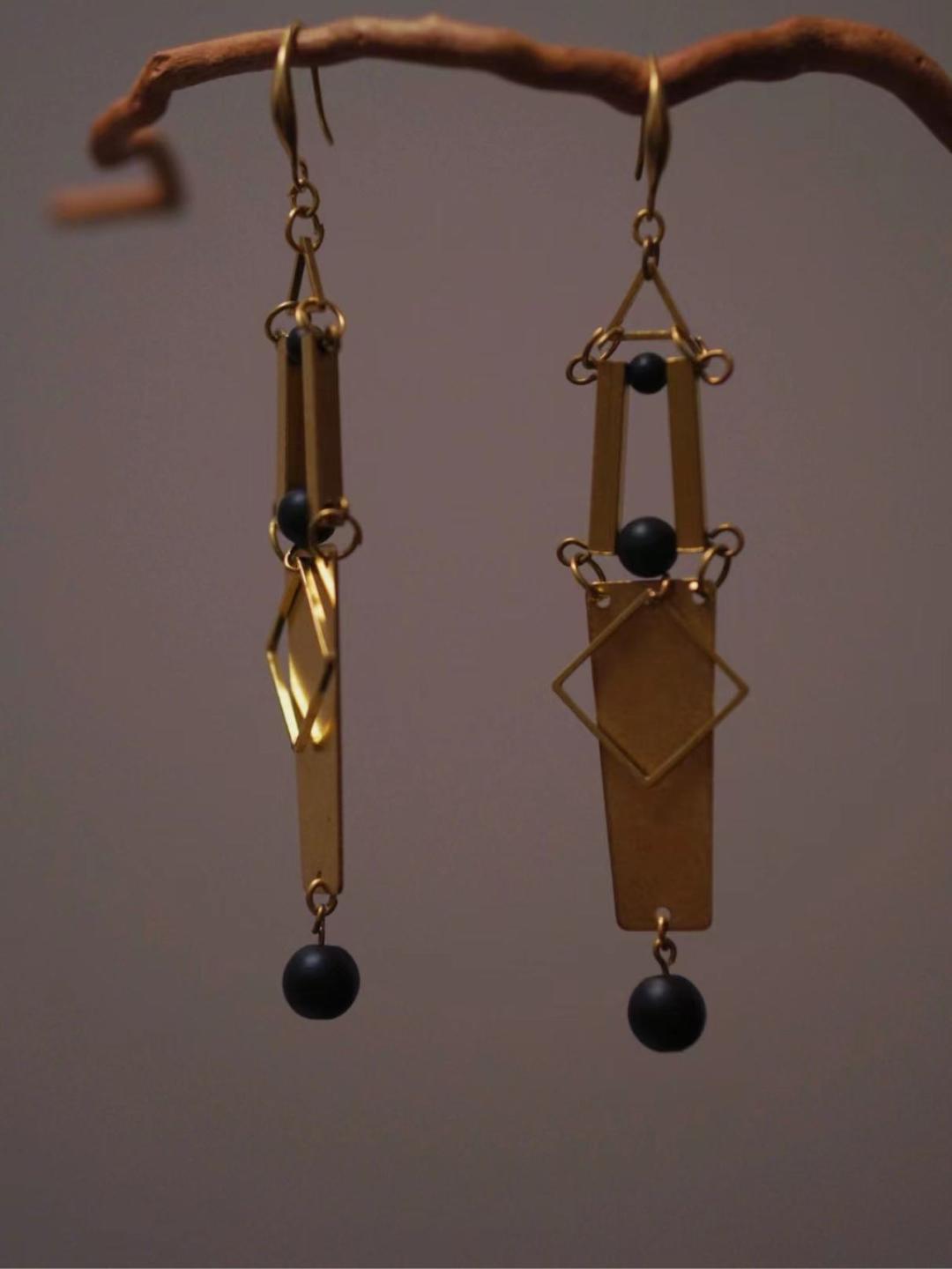 Geometry Copper Earrings