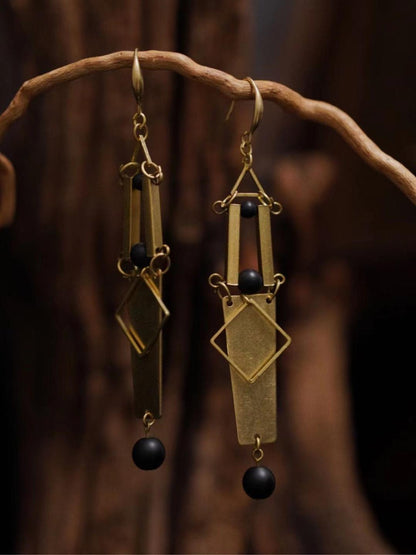 Geometry Copper Earrings