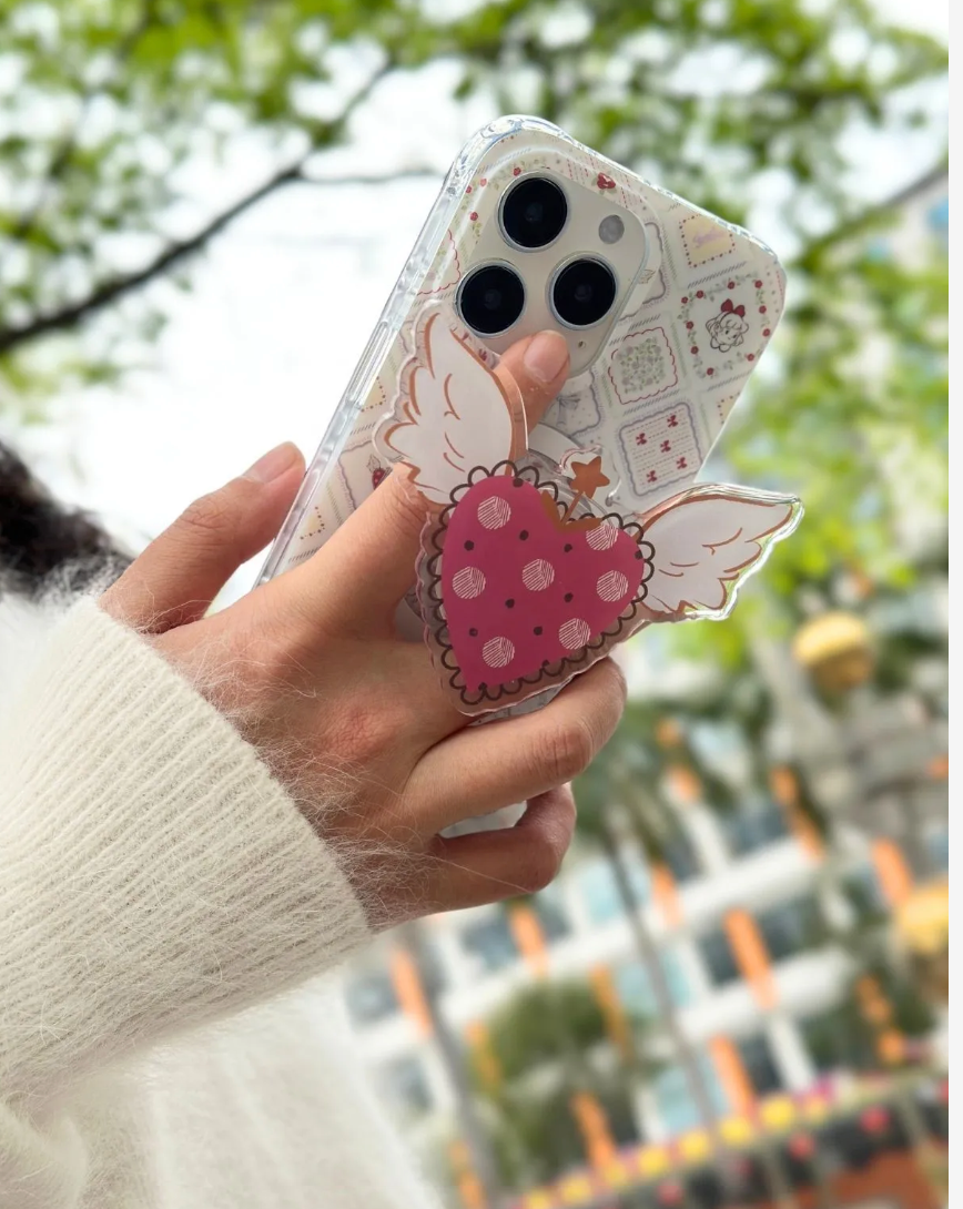 Girls' Worries Printed Double Layer Phone Case