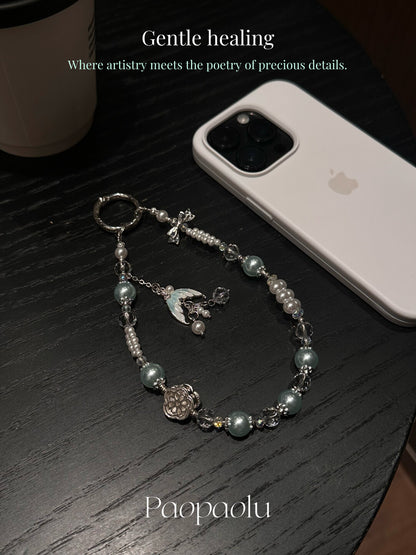 Glass Sea Beaded Phone Charm