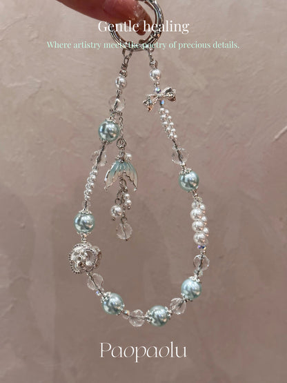 Glass Sea Beaded Phone Charm