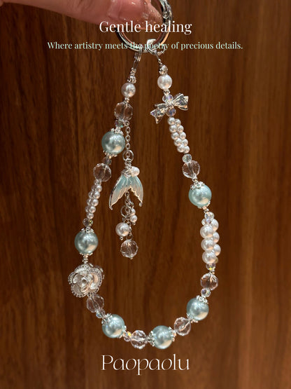 Glass Sea Beaded Phone Charm