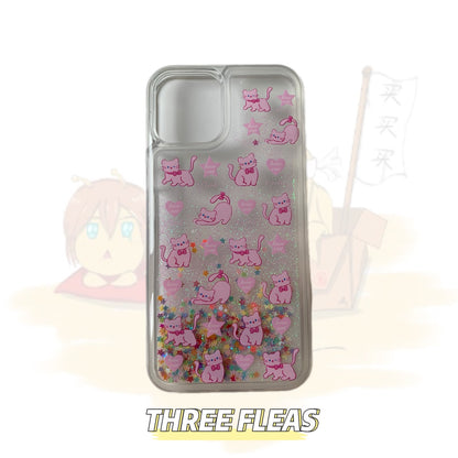 Glitter Quicksand Sweet Animals Printed Phone Case