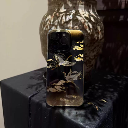 Golden Crane IMD Dual-Layer Case | iPhone Case | Three Fleas