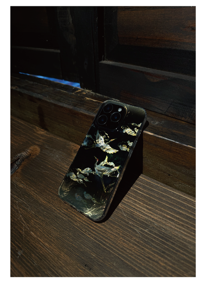 Golden Crane IMD Dual-Layer Case | iPhone Case | Three Fleas