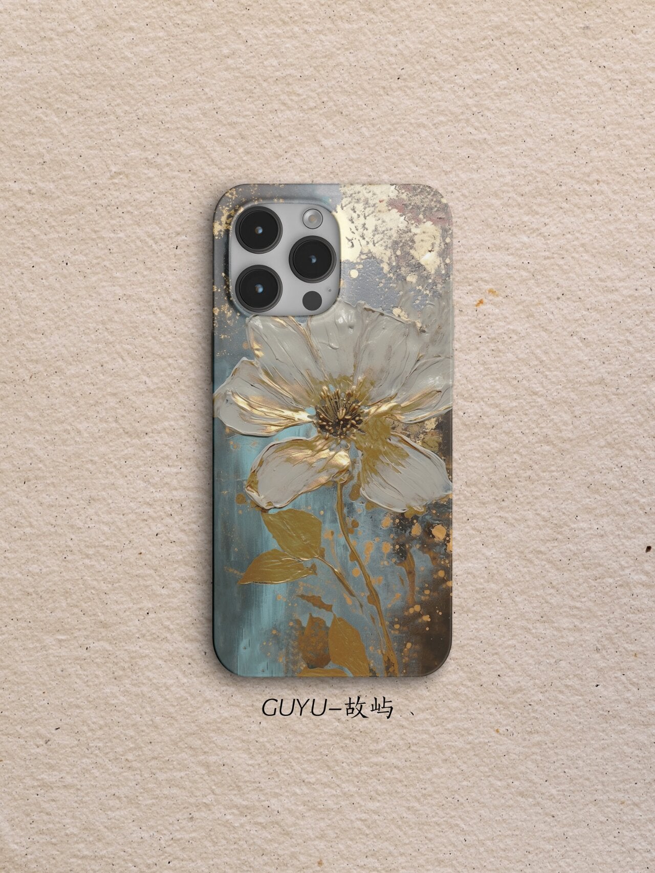 Golden Flower Printed Phone Case