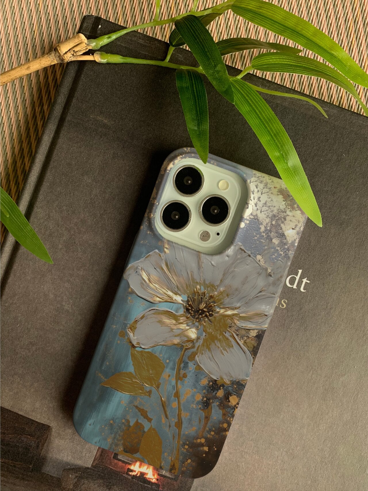 Golden Flower Printed Phone Case