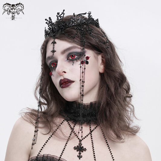 Gothic Tassel Cross Crown