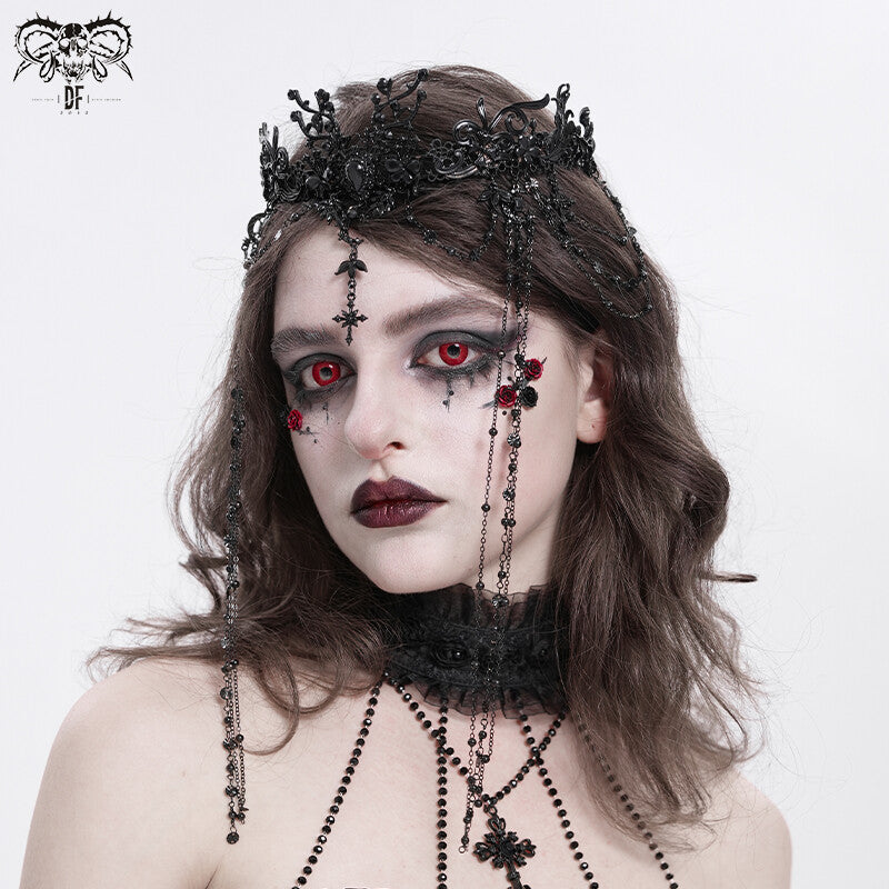Gothic Tassel Cross Crown