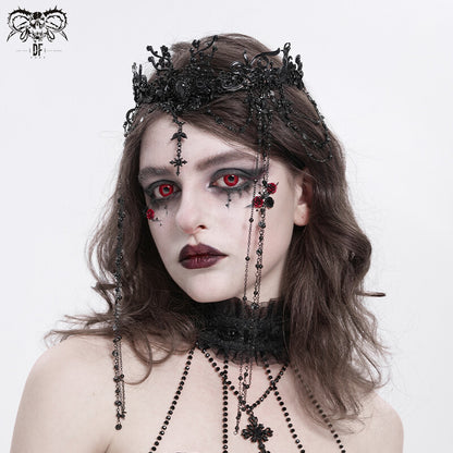 Gothic Tassel Cross Crown