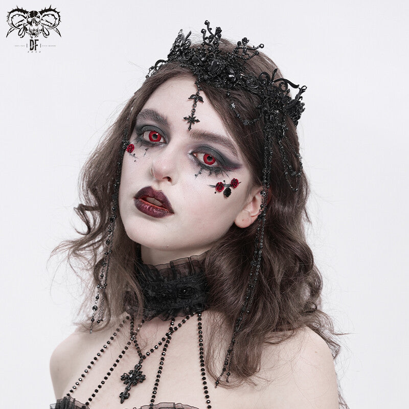 Gothic Tassel Cross Crown