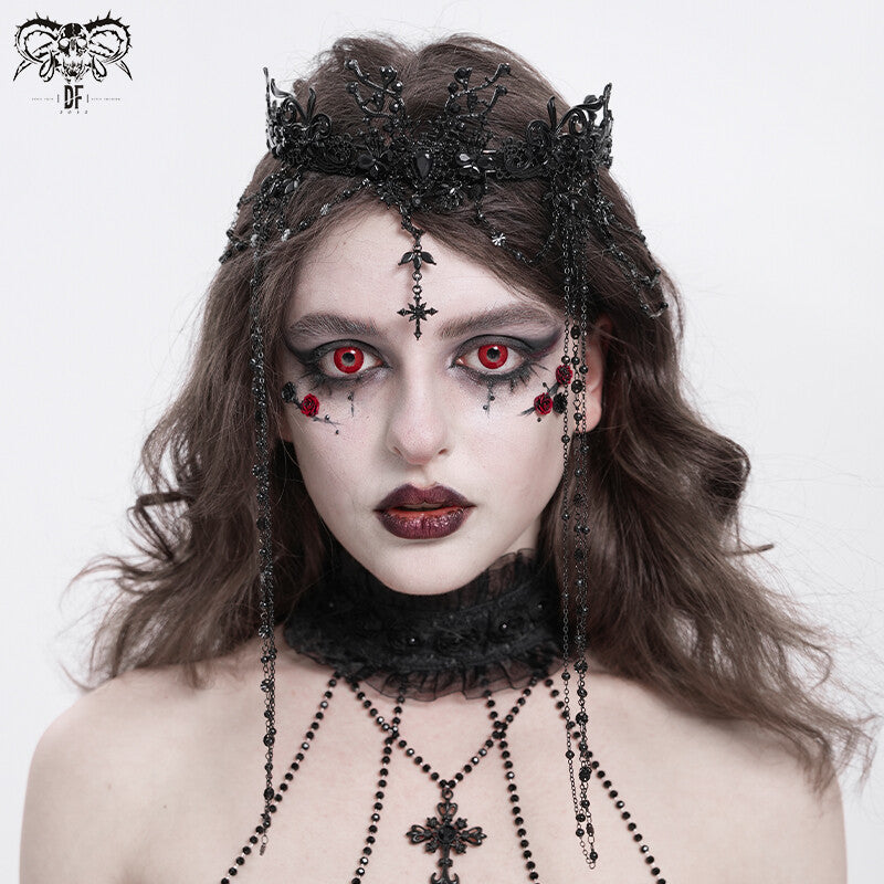 Gothic Tassel Cross Crown