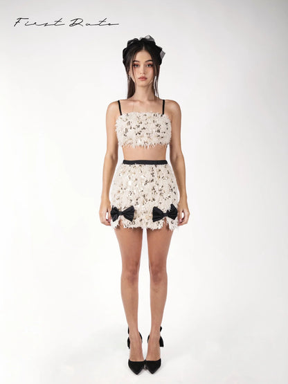 Grace Sparkle Halter Two-Piece Bodycon