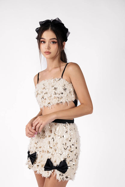 Grace Sparkle Halter Two-Piece Bodycon