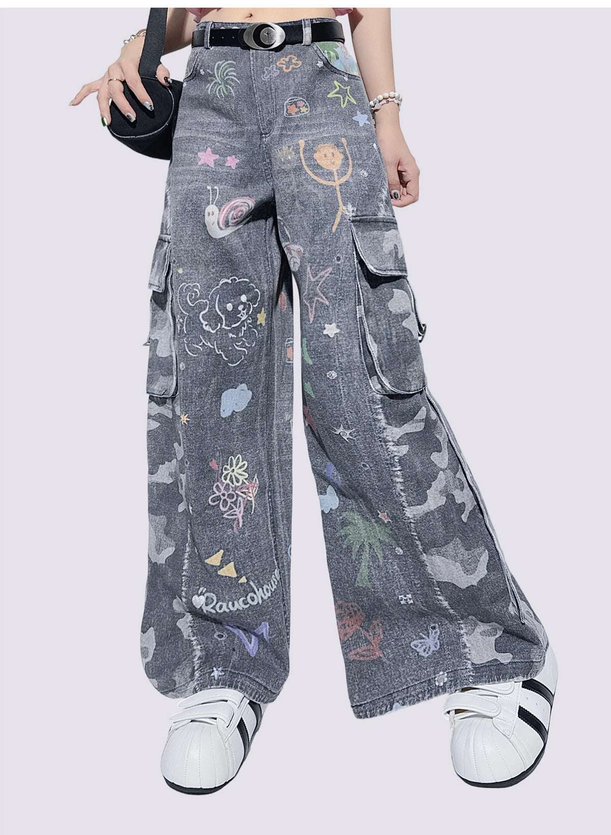 Graffiti Pocket Cargo Jeans