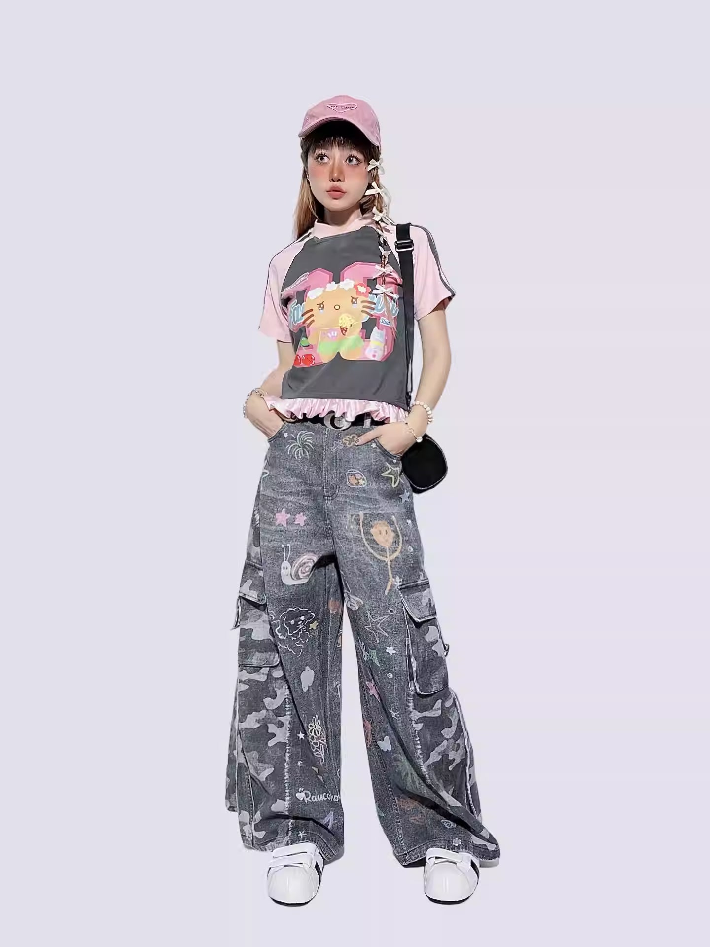 Graffiti Pocket Cargo Jeans