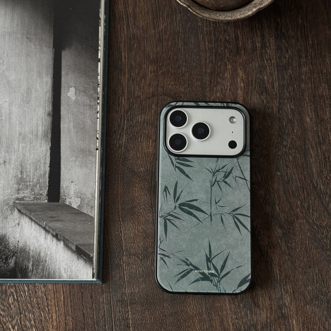 Green Bamboo Shadow Phone Case