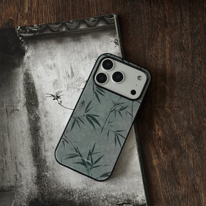 Green Bamboo Shadow Phone Case