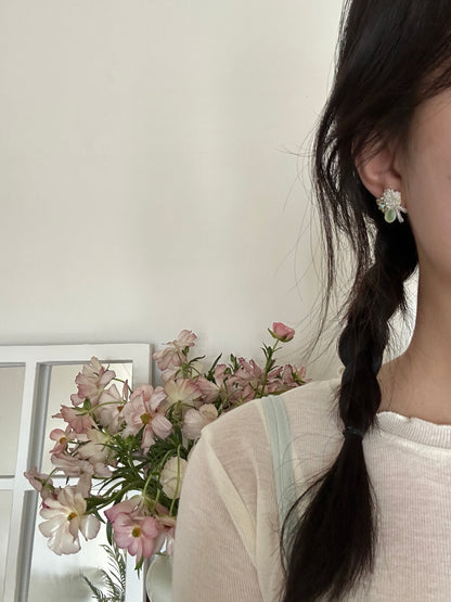 Green Beaded Earrings