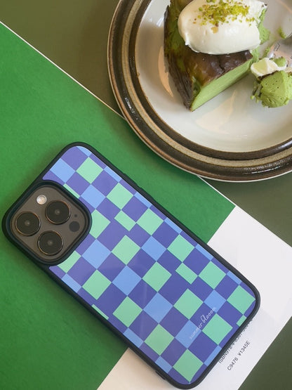 Green Blue Plaid printed Phone Case