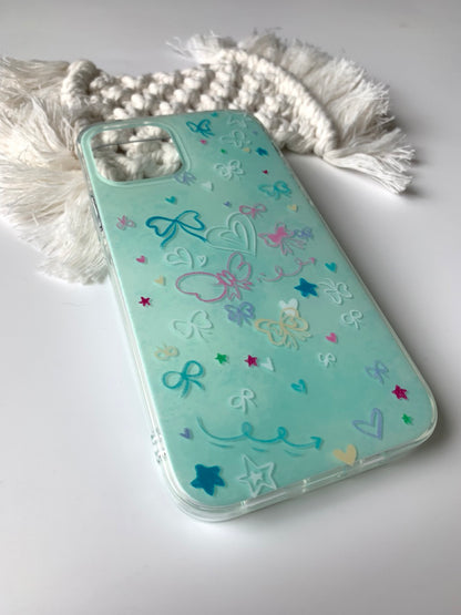 Green Butterfly Printed Phone Case