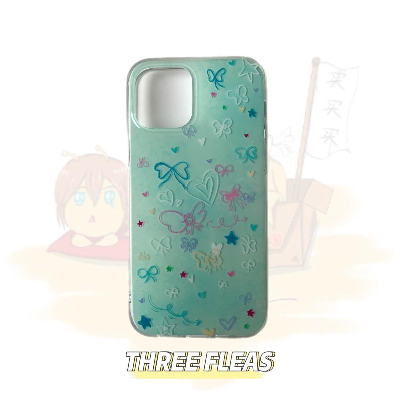 Green Butterfly Printed Phone Case