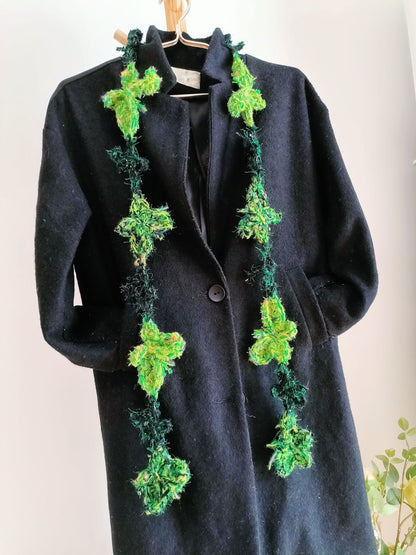 Green Butterfly Woven Scarf