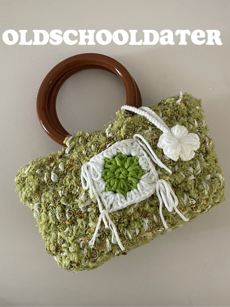 Green Crochet Handbag