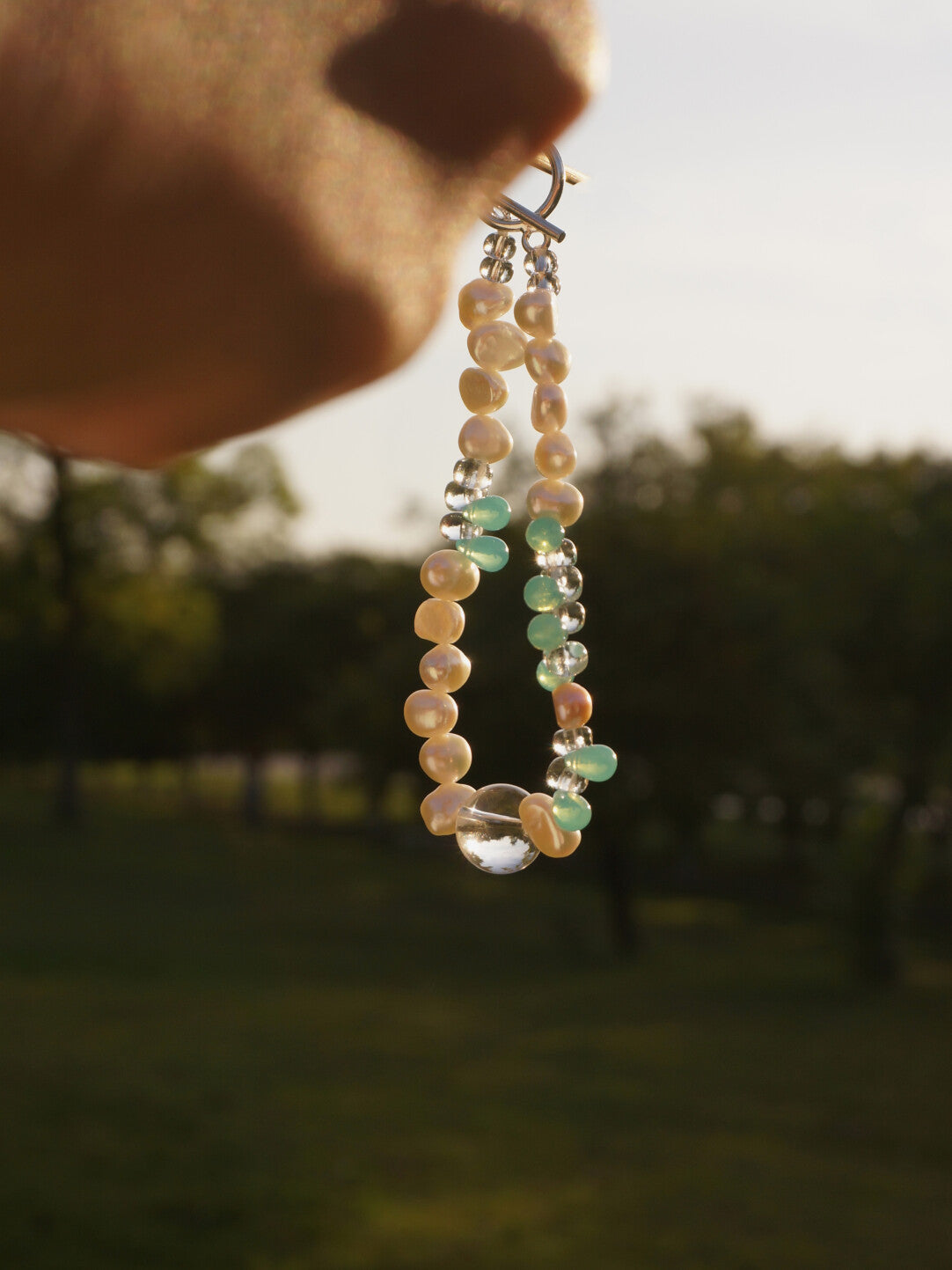 Green Grape Sparkling Water Beaded Bracelet