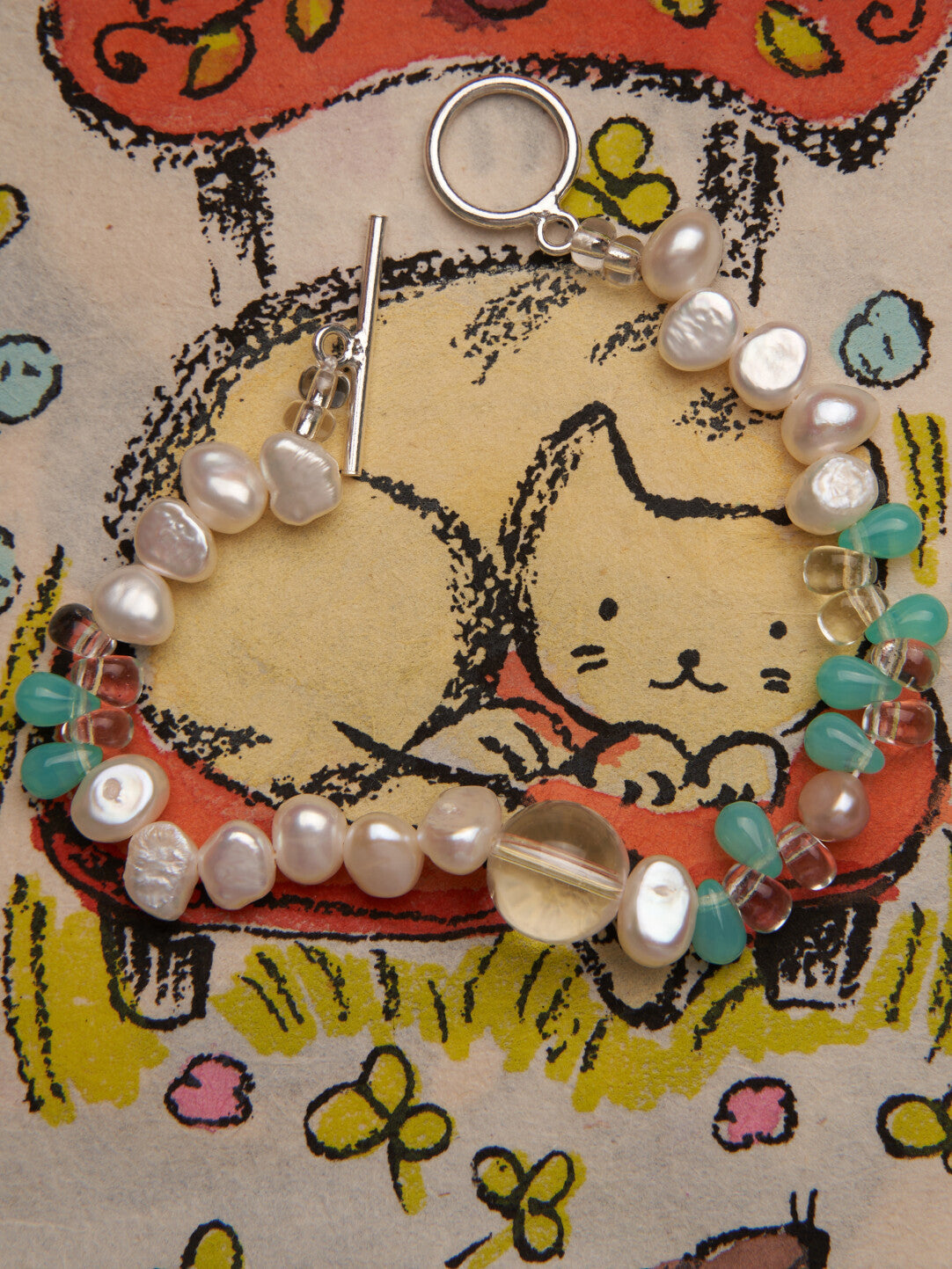 Green Grape Sparkling Water Beaded Bracelet