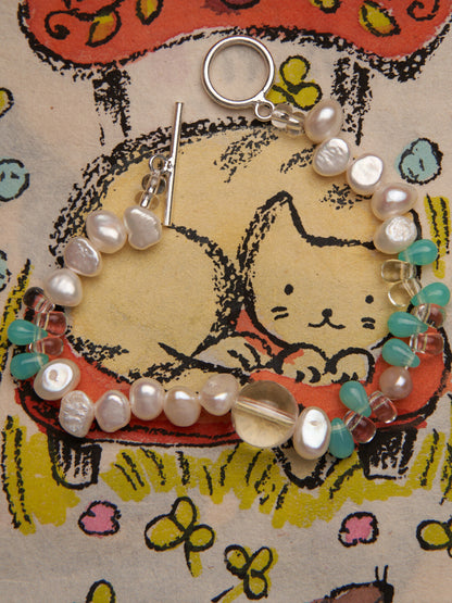 Green Grape Sparkling Water Beaded Bracelet