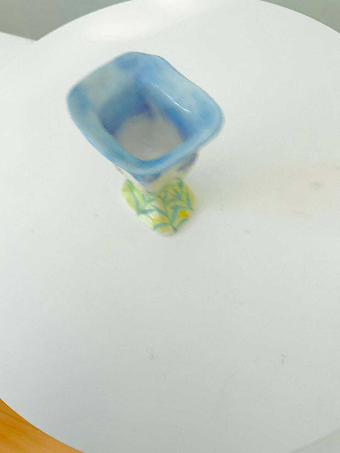 Hand-Painted Calla Lily Ceramic Goblet