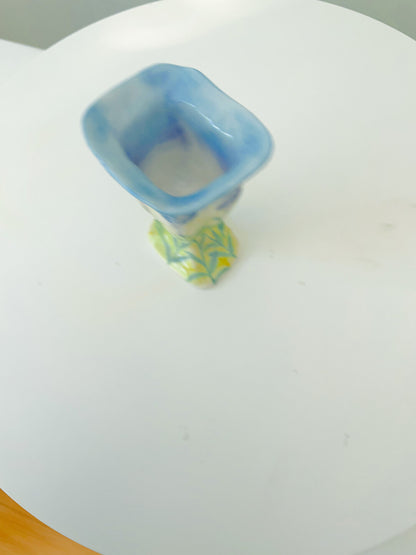 Hand-Painted Calla Lily Ceramic Goblet